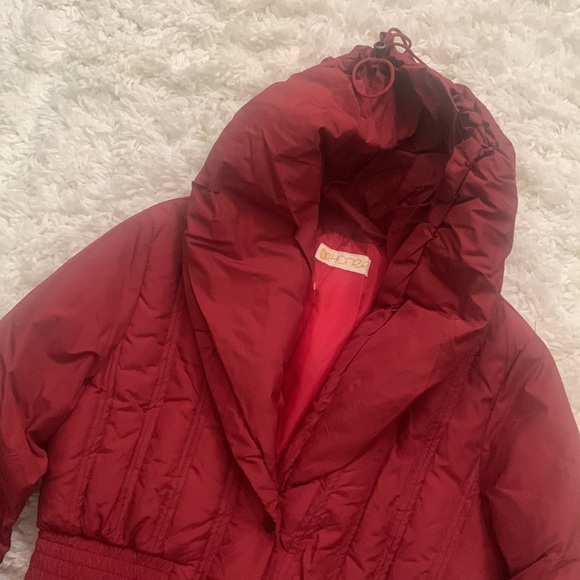 Y2K Red Corset Puffer Coat - Picture 4 of 6